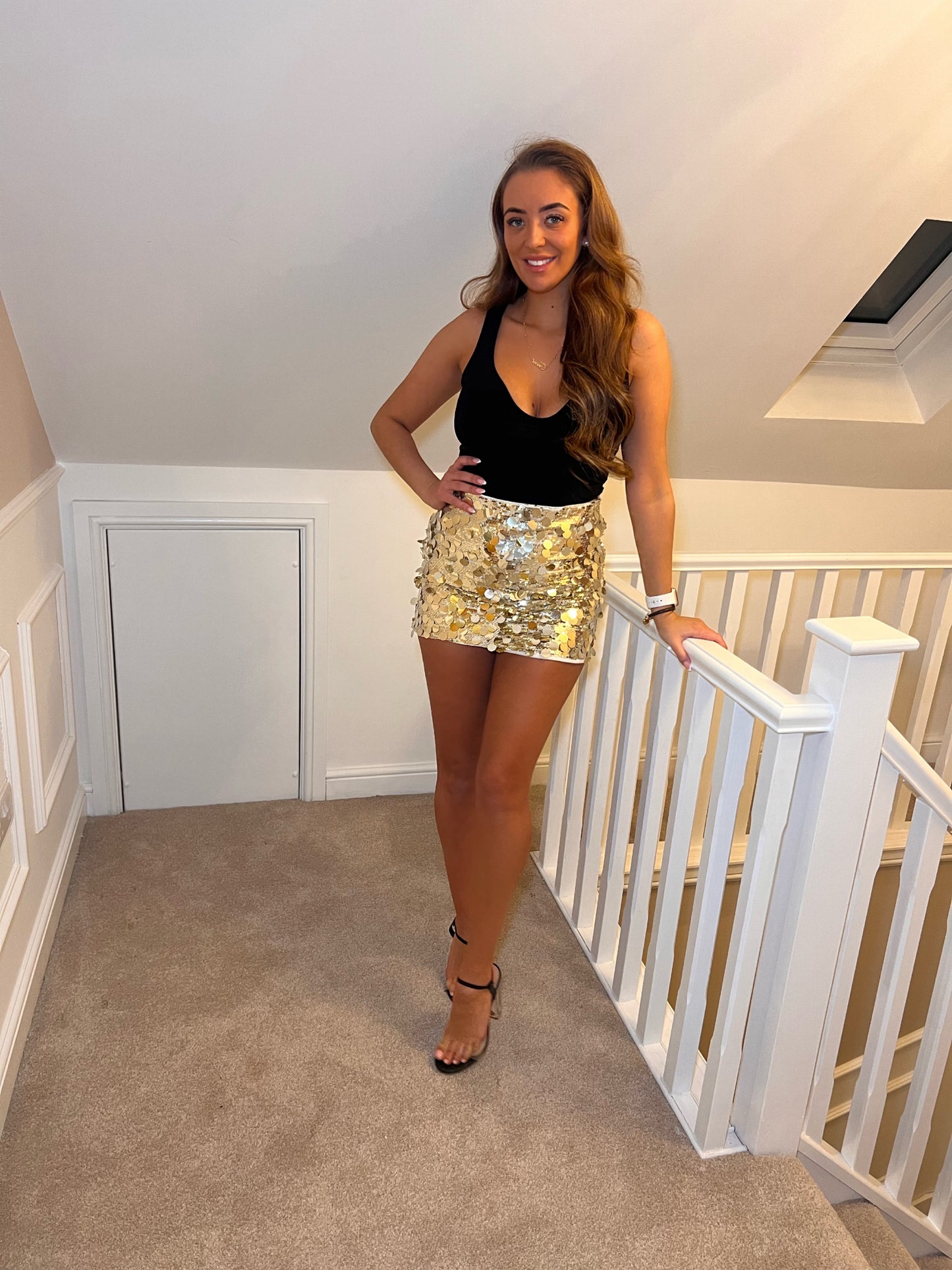 Gold Sequin Skirt