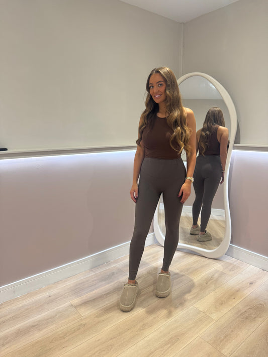 Brown leggings