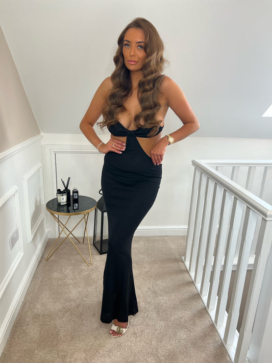 REANNE Black Cut Out Dress